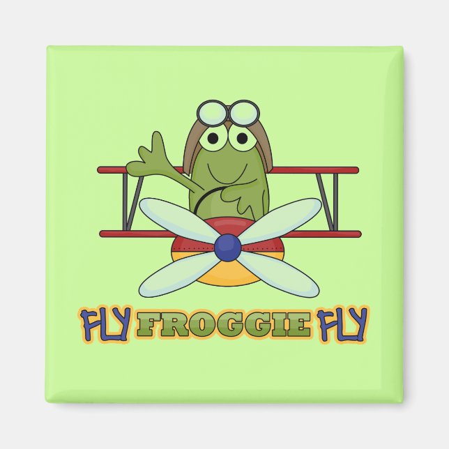 Fly Froggie Fly Tshirts und Geschenke Magnet (Vorne)