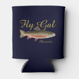 Fly Gal Fishermen Fischen Forellenfliegen Dosenkühler