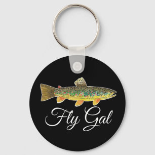 FLY GAL - Fliegenfischerei Frau Woman Schlüsselanhänger