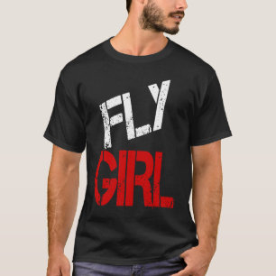 Fly Girl 80er 90er Jahre Alte Schule für Damen Hip T-Shirt