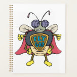 Fly God Superhero Fly Insect Character Planer<br><div class="desc">Organize your days with the power of a winged hero in this Fly God spiral planner. The cover features a high quality superhero insect character that brings an urban streetwear graphic vibe to your scheduling. Inside, you have plenty of space for notes and goals, all protected by a funny cartoon...</div>