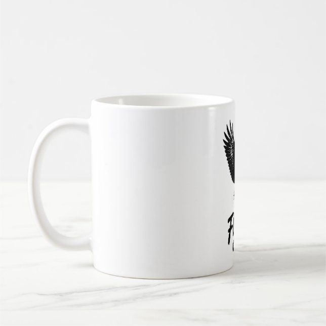 Fly High Eagle Illustration Kaffeetasse (Links)