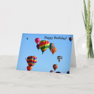 Fly high: Happy Birthday Card ans hot-air Nalloons Karte