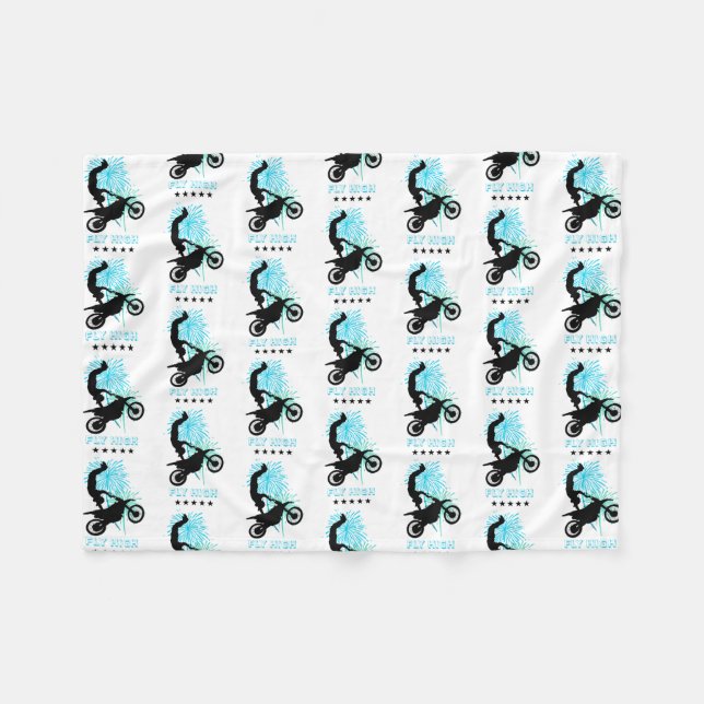 Fly High Motocross Fleecedecke (Vorderseite (Horizontal))