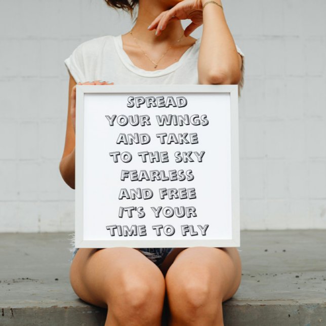 Fly inspiirational Mini Gedicht Poster (Von Creator hochgeladen)