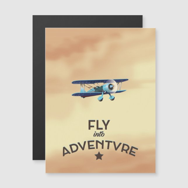 Fly Into Adventure Magnetkarte (Vorne/Hinten)