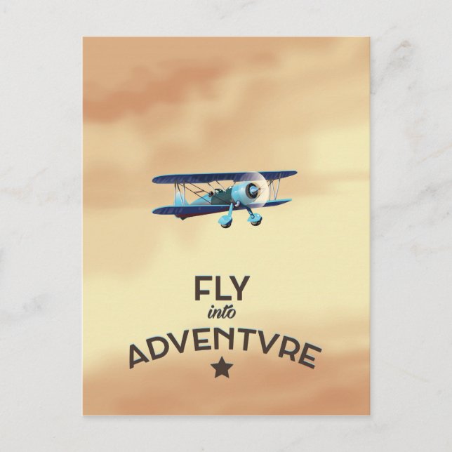 Fly Into Adventure Postkarte (Vorderseite)