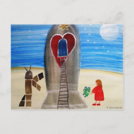 ...Fly Me to The Moon...art by Jutta Gabriel... Postkarte