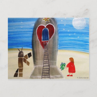 ...Fly Me to The Moon...art by Jutta Gabriel... Postkarte