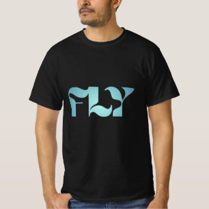 FLY - Moderne minimalistische Typografie Grafik T- T-Shirt