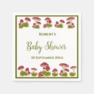 Fly Mushroom Goblincore Fairy Garden Baby Dusche Serviette