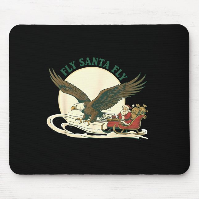 Fly Santa Fly Christmas, Santa Football  Mousepad (Vorne)