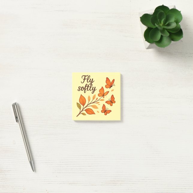Fly Softly - Autumn Butterflies Post-it Notes Klebezettel (Büro)