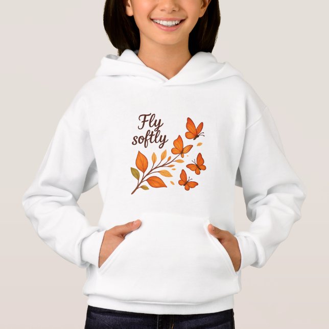 Fly Softly Girl's Hoodie (Vorderseite)