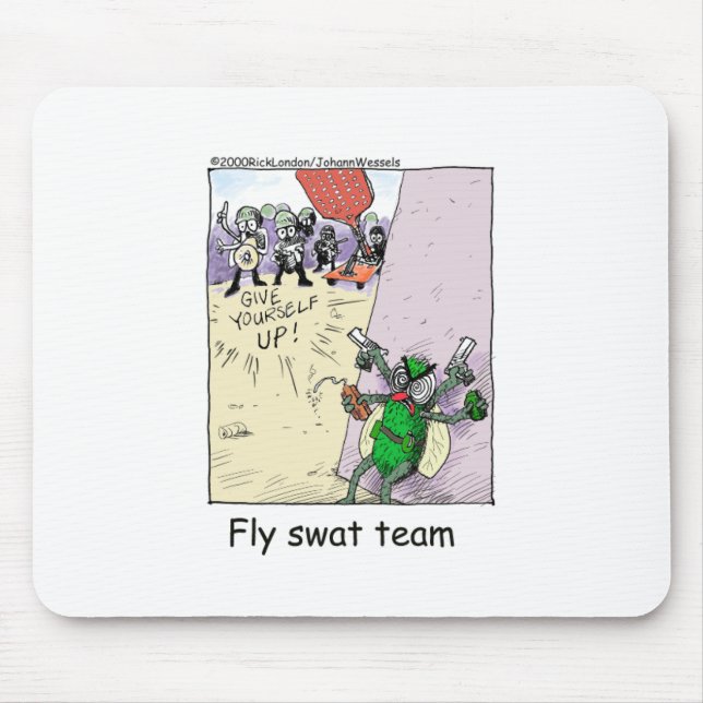 Fly Swat Team Funny Police Geschenke & Sammlerstüc Mousepad (Vorne)