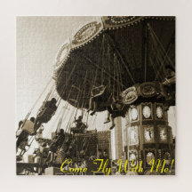 "Fly with me" Coney Island, nY Large Puzzle