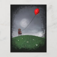 Fly Your Little Red Baloon Postcard