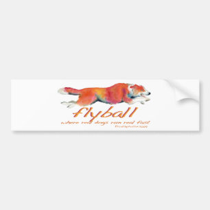 Flyball wirkliche Hunde Autoaufkleber