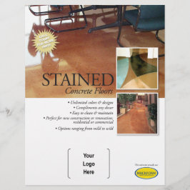 Flyer aus festgestelltem Beton