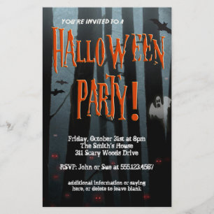 Flyer beängstigend Woods Halloween-Party