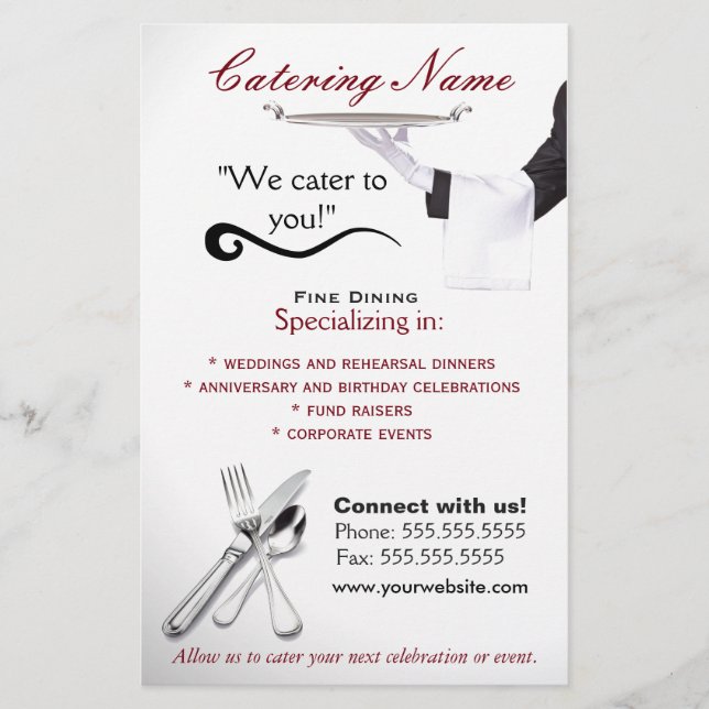 Flyer beruflicher Catering (Vorne)