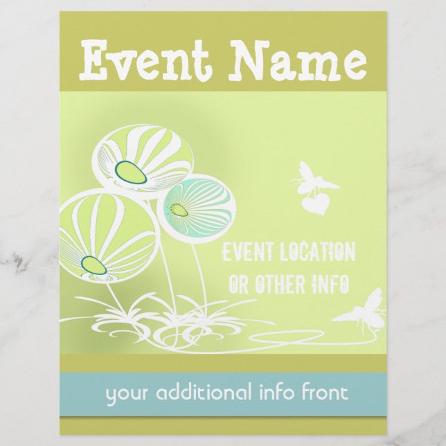 Flyer Blume und Bienen (Vorne)