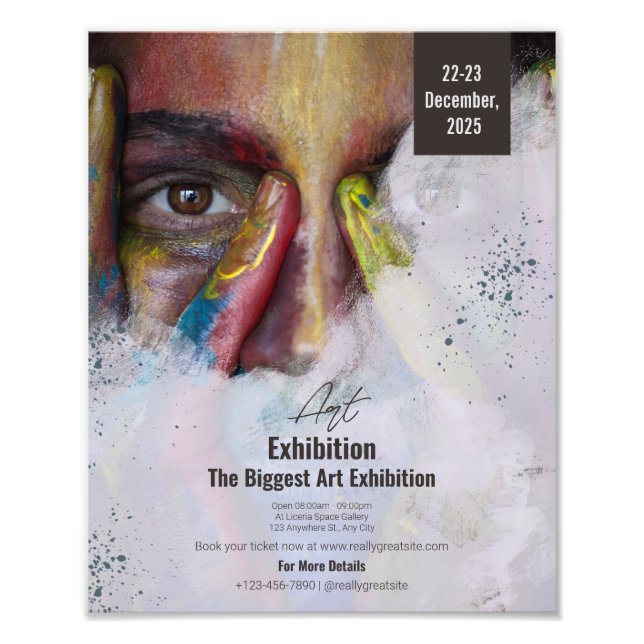 Flyer Colorful Kunstausstellung Fotodruck (Vorne)