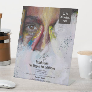 Flyer Colorful Kunstausstellung Sockelschild