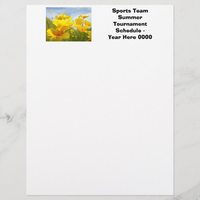 Flyer Custom Sports Team Sommerturnier (Vorne)