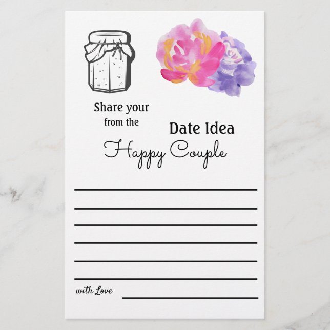 Flyer Date Ideas - Violette Blume (Vorne)