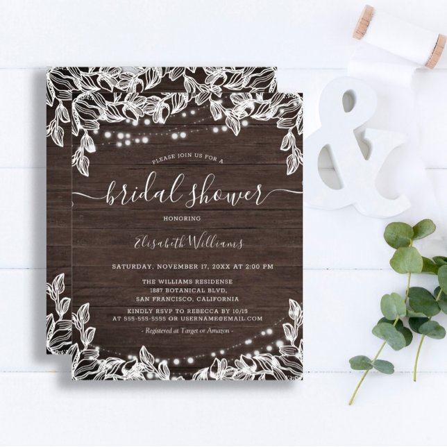 Flyer de Fête des mariées de voyants à chaîne rust (Créateur téléchargé)