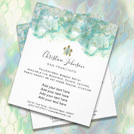 Flyer der aquamarinen Meeresschildkröte