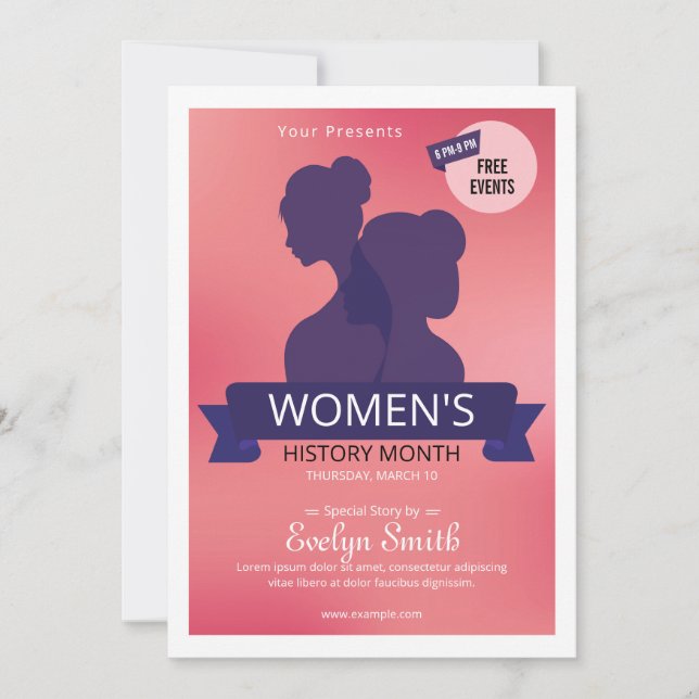 Flyer der Frauengeschichte Monat Einladung (Vorderseite)
