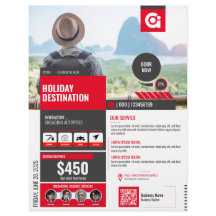 Flyer der Reiseagentur, Red Template
