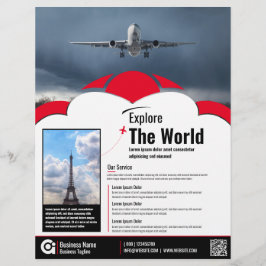 Flyer der Reiseagentur, Red Template