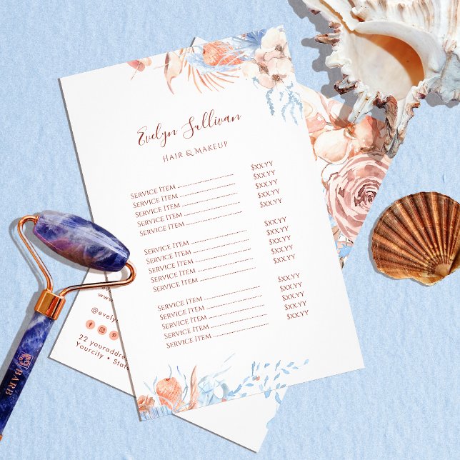 Flyer der tropischen Preise Peach und blau (Von Creator hochgeladen)