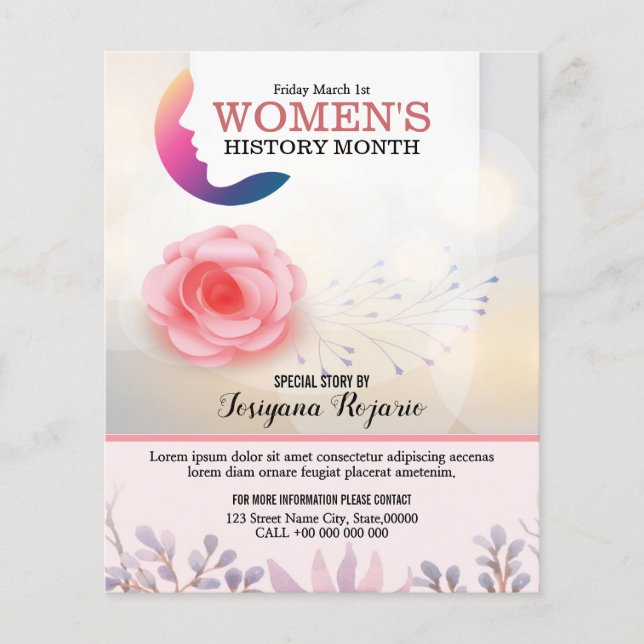 Flyer der weiblichen Geschichte (Vorne)