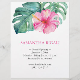 Flyer des Tropical Floral Grand Opening
