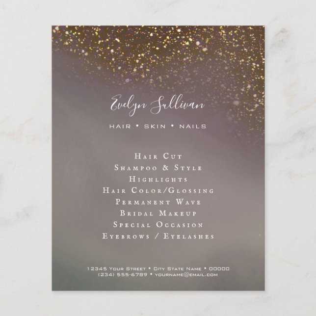 Flyer flüssiger Glitzer (Vorne)