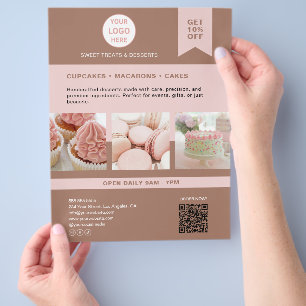 Flyer für Bäckereien mit benutzerdefiniertem Logo