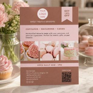 Flyer für Bäckereien mit benutzerdefiniertem Logo