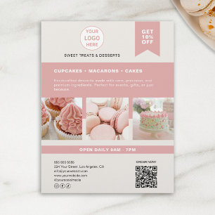 Flyer für Bäckereien mit benutzerdefiniertem Logo