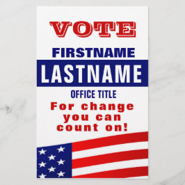 Flyer für benutzerdefinierte Kampagnen mit politis