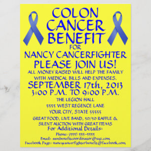 Flyer für Colon Cancer Fighter Benfit