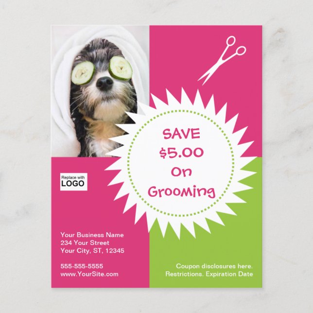 Flyer für den Gutschein von Hunden (Vorne)