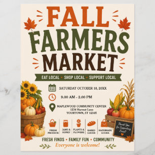 Flyer für den Herbstbauernmarkt