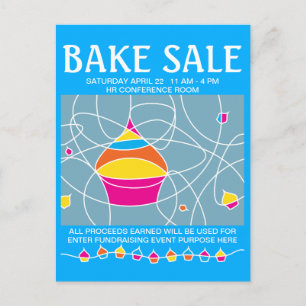 Flyer für den Kuchenverkauf Postkarte