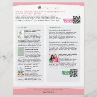 Flyer für Devotionale und Online-Ressourcen
