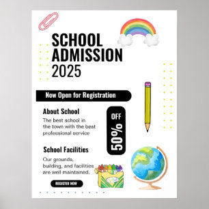 Flyer für die Einschulung, Flyer für die Schulförd Poster