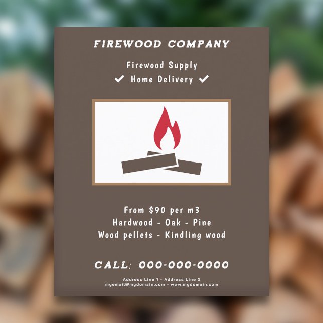 Flyer für die Versorgung mit Brennholz (Firewood Supply Flyer)